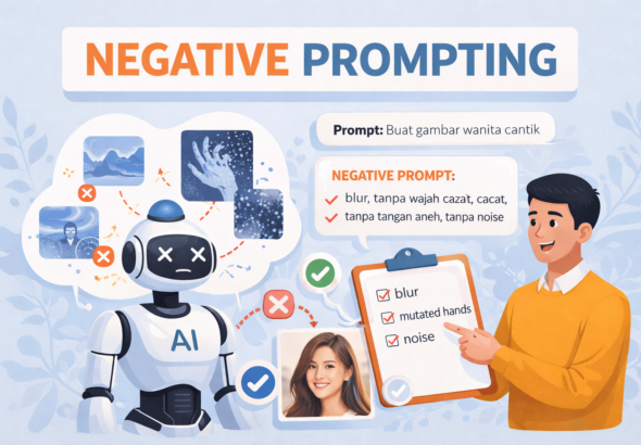 Prompt negatif dalam ilustrasi digital